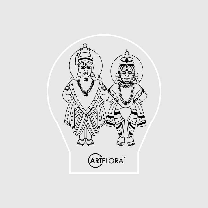 Laser Engraving Panduranga & Rukmini Devi (vithala) – Artelora