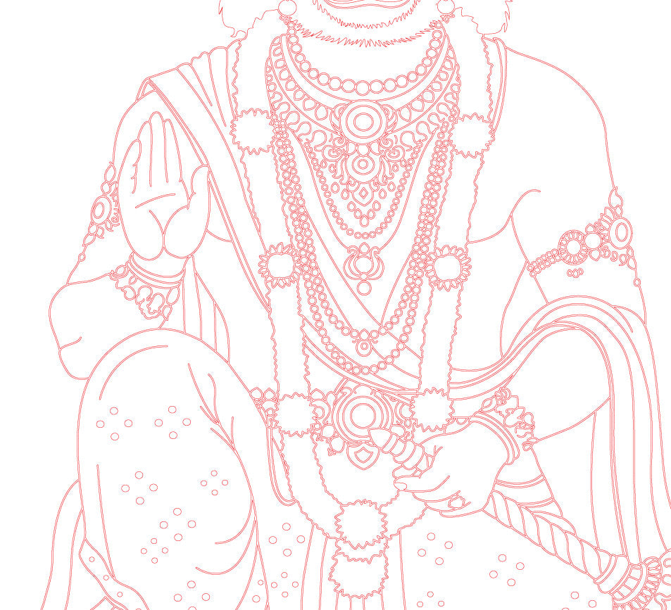 Laser Engraving Hanuman Ji