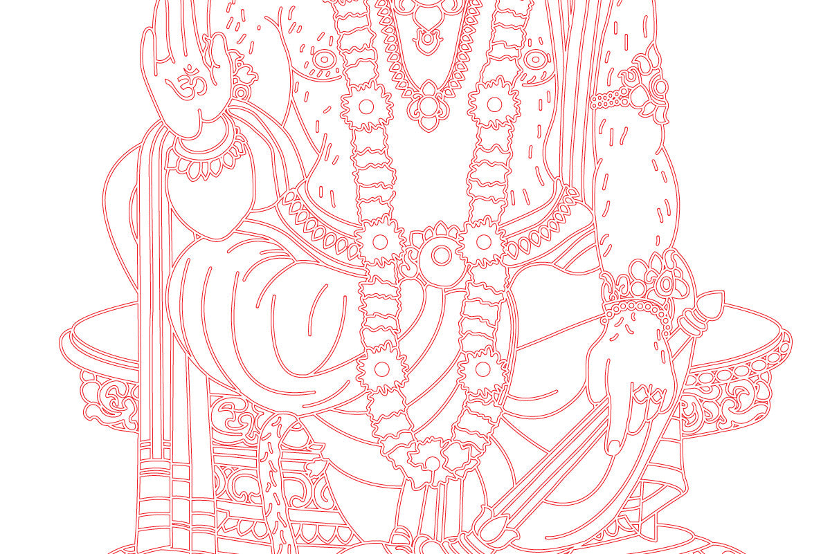 Laser Engraving Hanuman Ji