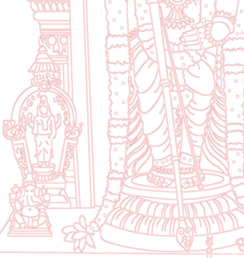 Laser Engraving Murugan Kartikeya Bhagwan