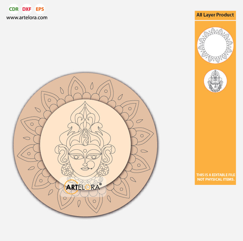 Pre Marked Base Design Maa Durga (2 Layered)