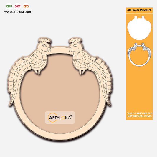 Pre Marked Base Design Pooja Thaali Laser Cutting (2 Layered)