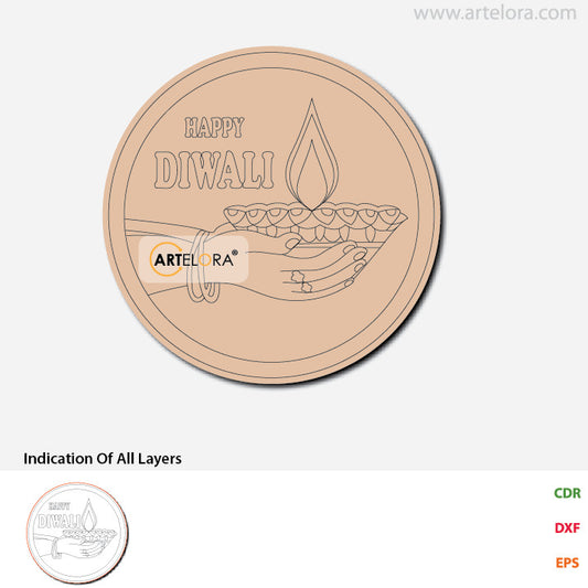 Pre Marked Base Design Dipak (Diya) Diwali