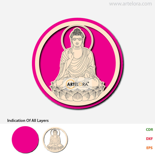 Pre Marked Base Design Gautam Buddha