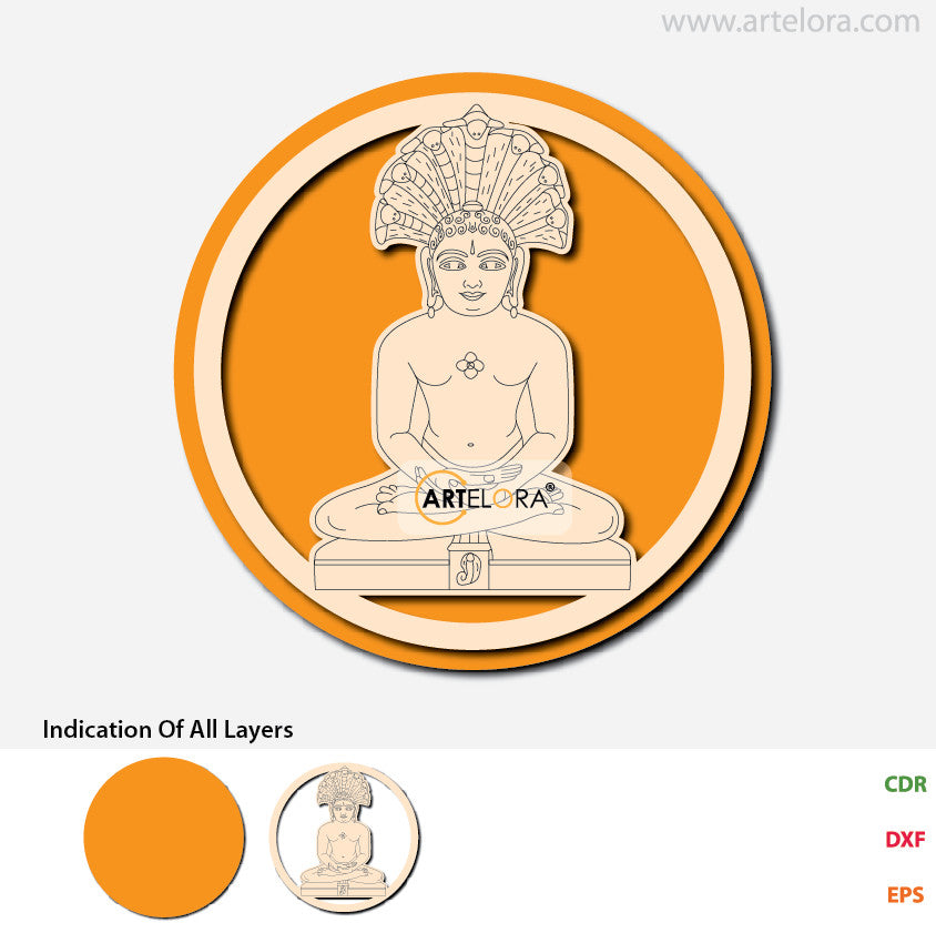 Pre Marked Base Design Bhagwan Mahavir Swami