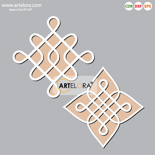 Pre Marked Base Design Rangoli Laser Cutting