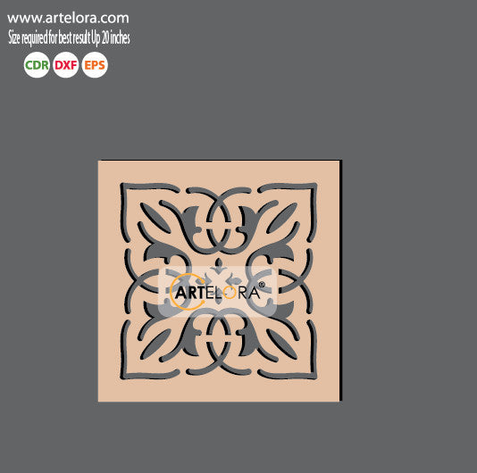 Pre Marked Base Design Rangoli Laser Cutting