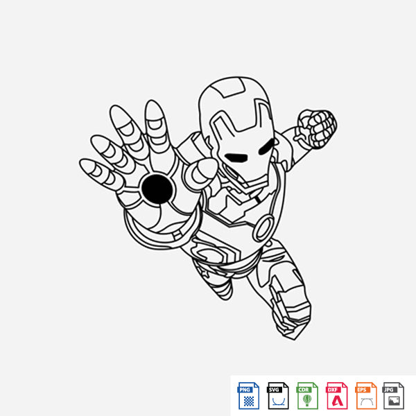 Laser Engraving Iron man