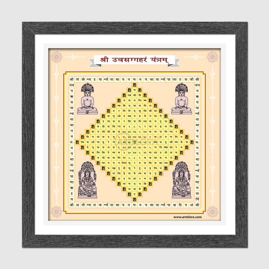 Canvas Painting Shri Uvasaggaharam Yantra (Jain)