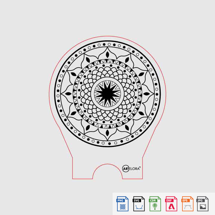 Laser Engraving mandala