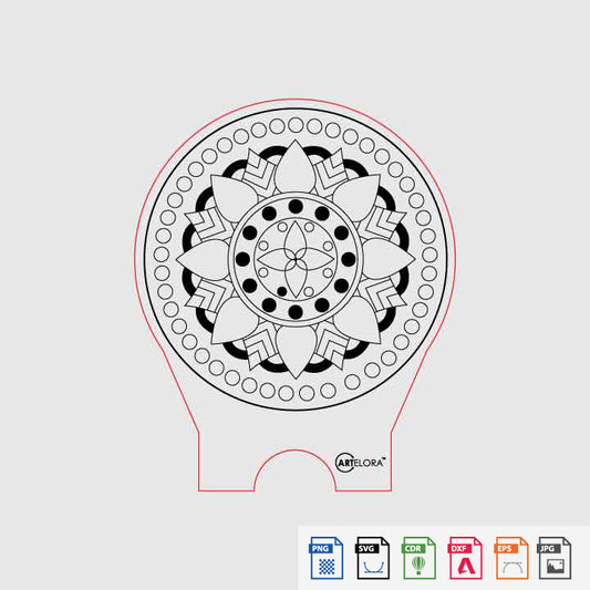 Laser Engraving mandala art