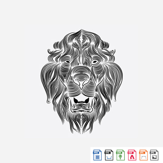 Laser Engraving 3D Lion