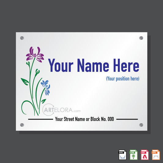 Name Plate Flower