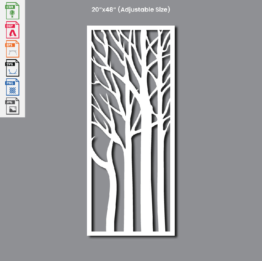 Grill Design Tree Laser Cutting