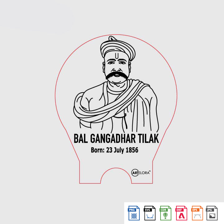 Laser Engraving Bal Gangadhar Tilak