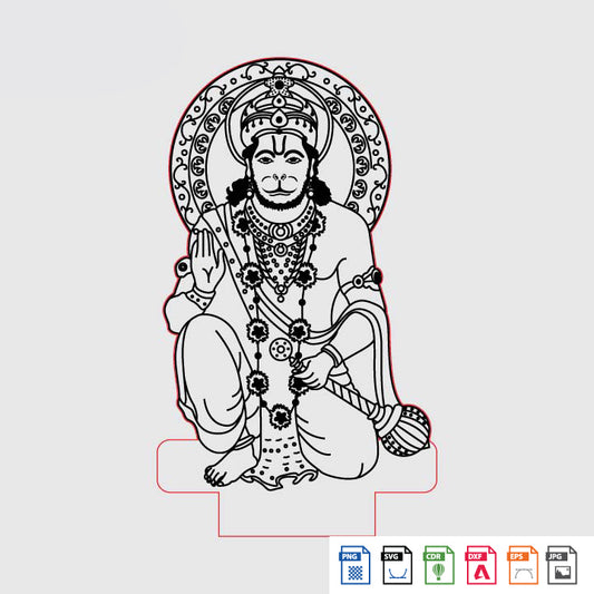 Laser Engraving Hanuman