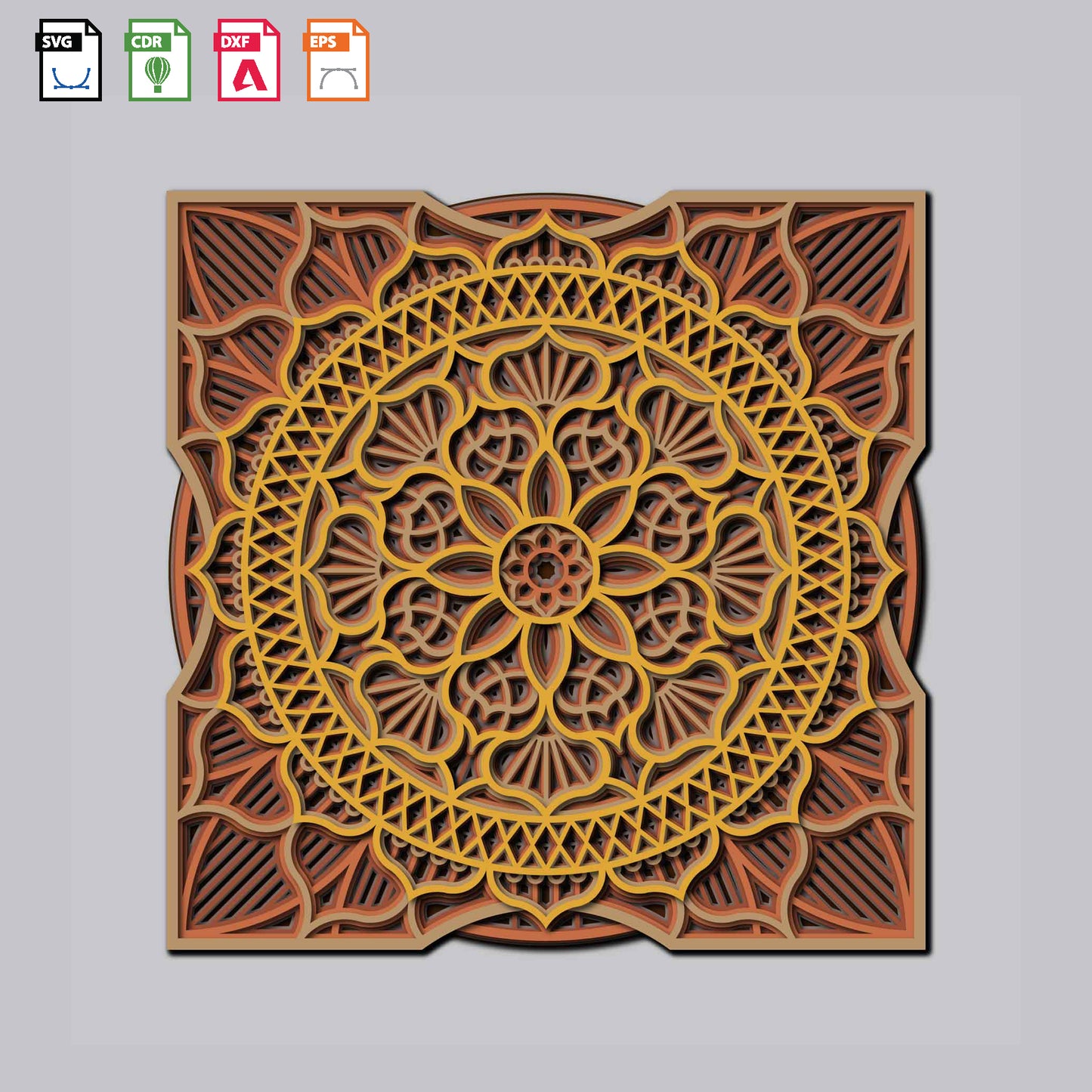 Mandala Art Square Pattern