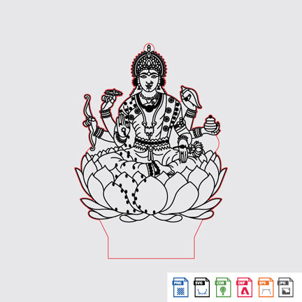 Laser Engraving Lakshmi mata