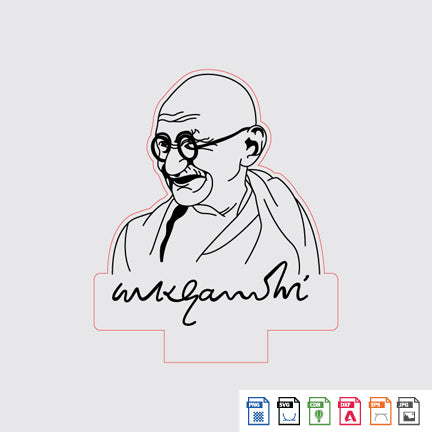 Laser Engraving Mahatma Gandhi (Mohandash)