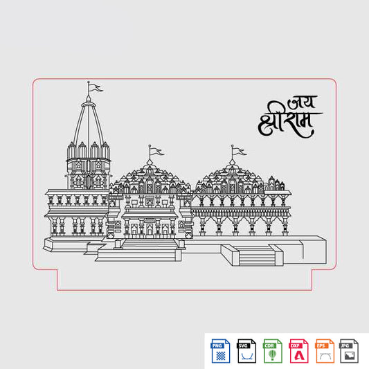 Laser Engraving Ram Mandir Ayodhya