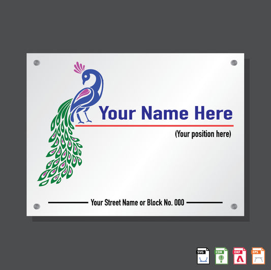 Name Plate Peacock