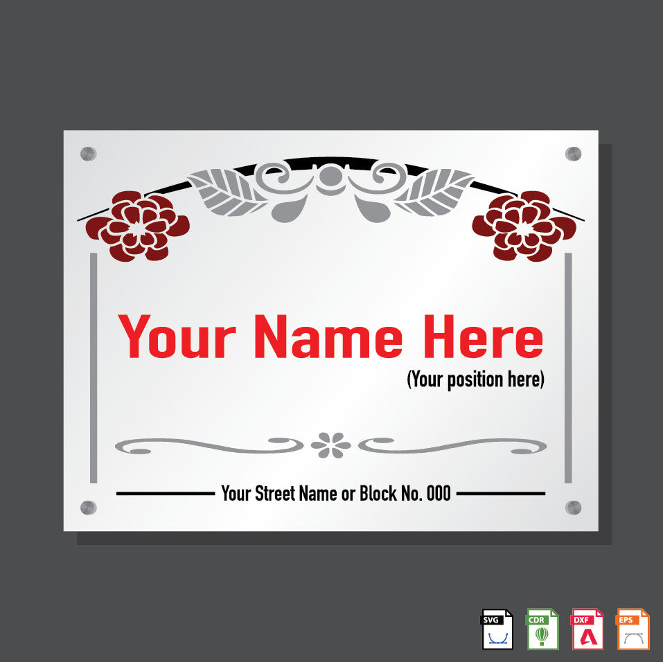 Name Plate Flower