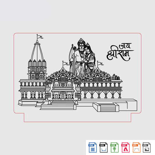 Laser Engraving Ram Mandir Ayodhya