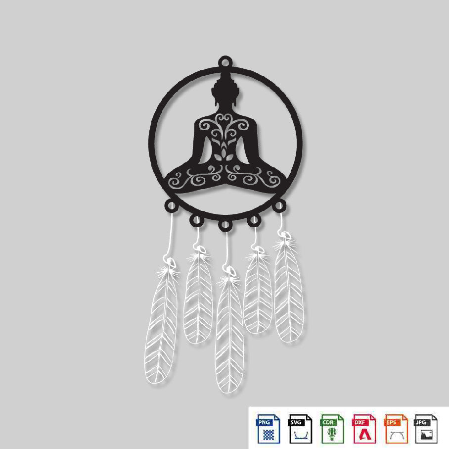 2D Modern Art Car Hanging Buddha