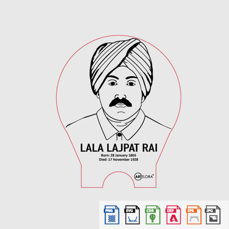 Laser Engraving Lala Lajpat Rai