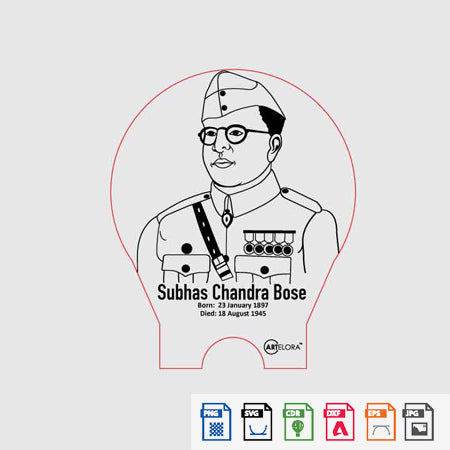 Laser Engraving Subhas Chandra Bose