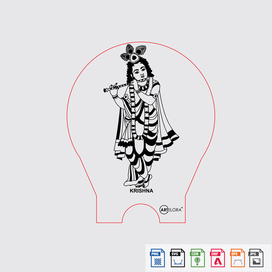 Laser Engraving Krishna