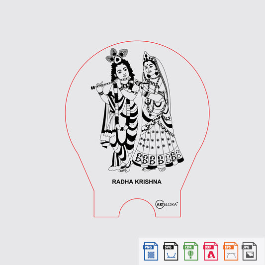 Laser Engraving Radha krishna