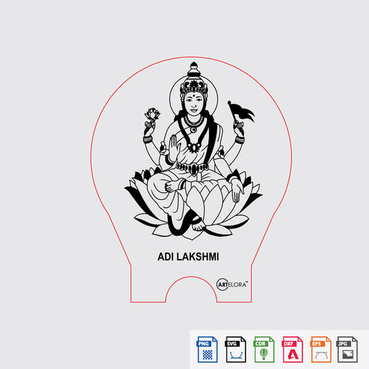 Laser Engraving Adi Lakshmi