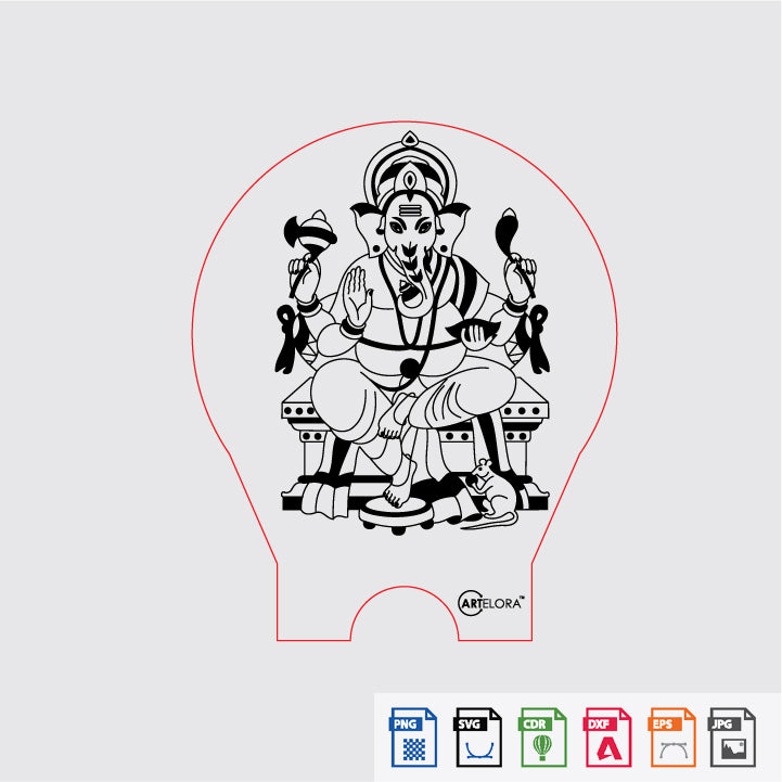 Laser Engraving Ganesh ji