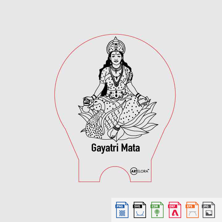 Laser Engraving Gayatri mata