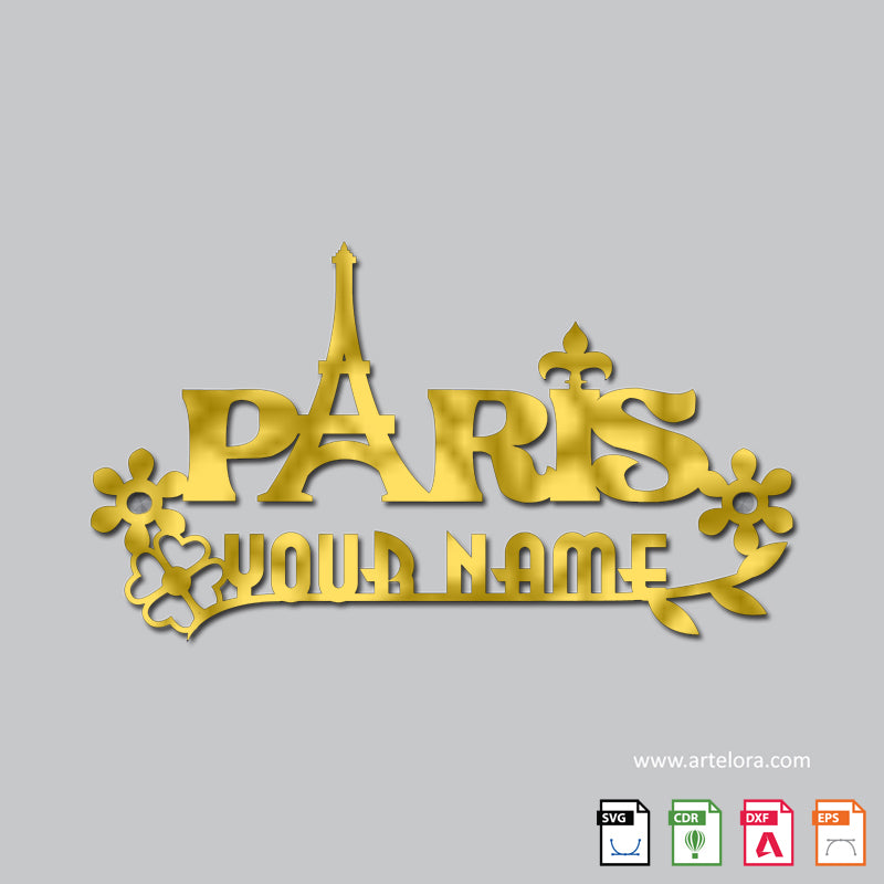 Name Plate laser cutting Paris