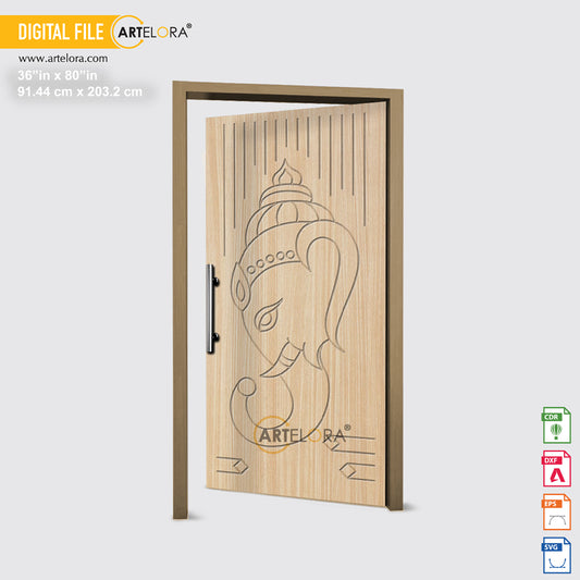 Carving Design Ganesh Door