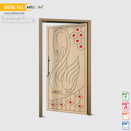 Carving Design Hans (Swan) Door