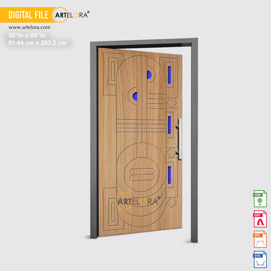 Carving Design Geometric Patterns Door