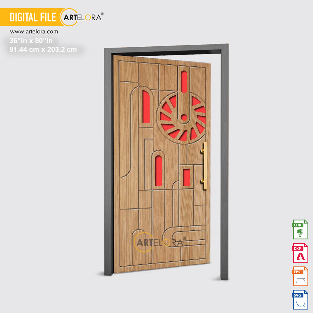 Carving Design Geometric Patterns Door