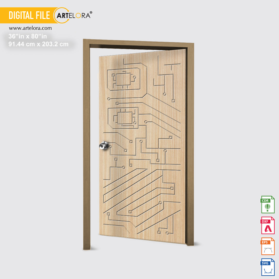 Carving Design Electronic Drafting Door