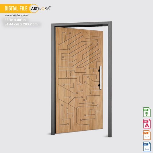 Carving Design Electronic Drafting Door