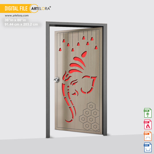 Carving Design Ganesh Door