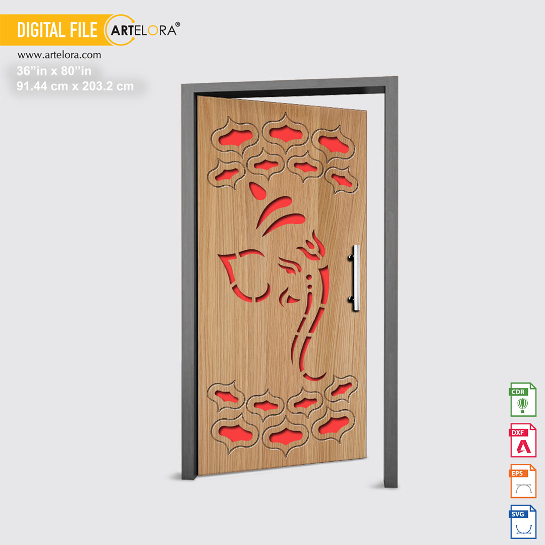 Carving Design Ganesh Door