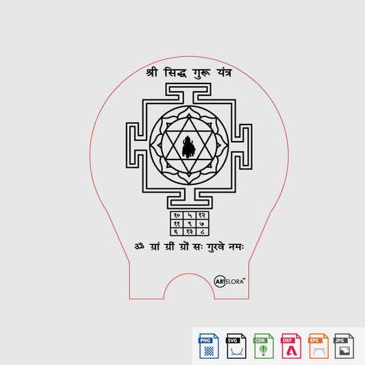 Laser Engraving shidha guru yantra