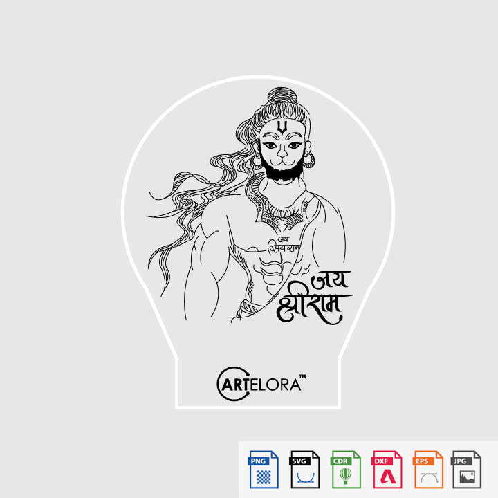 Laser Engraving Hanuman Ji