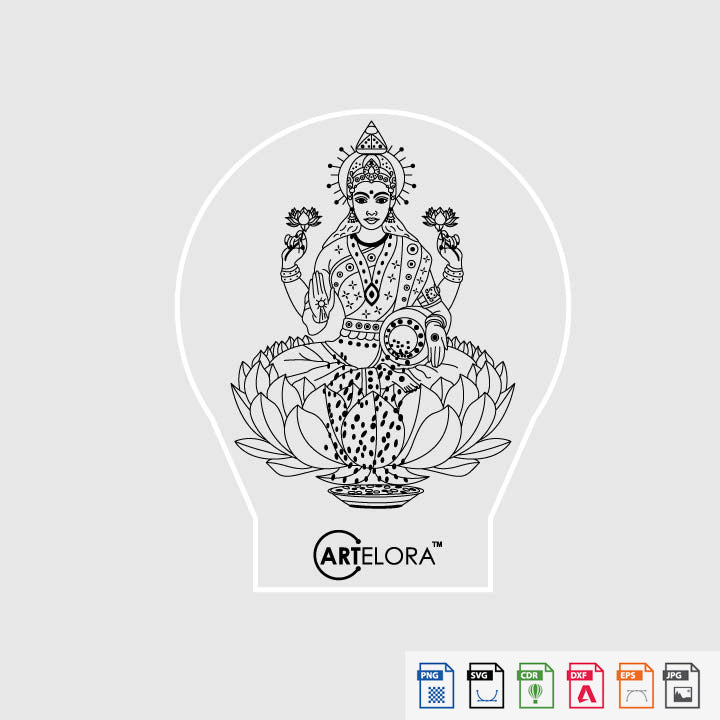 Laser Engraving Lakshmi mata