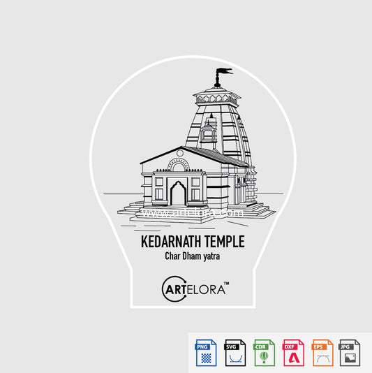 Laser Engraving Kedarnath Temple (Char Dham yatra)