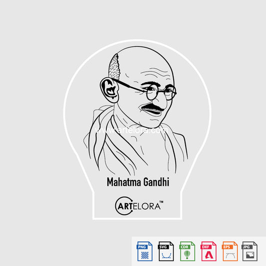 Laser Engraving Mahatma Gandhi