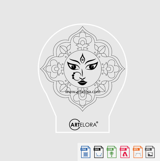 Laser Engraving Devi Durga maa